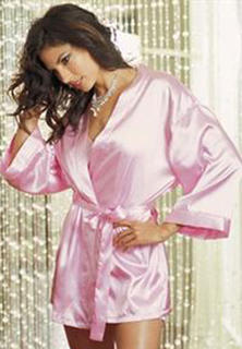 Satin Robe Pink