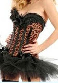 Sexy Lingerie Leopard Print Corset