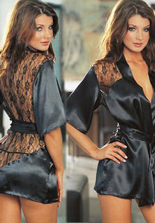 Satin Robe Plus Size Sexy Lingerie