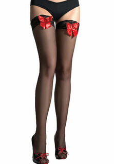 Sexy Lingerie Satin Bow Stockings